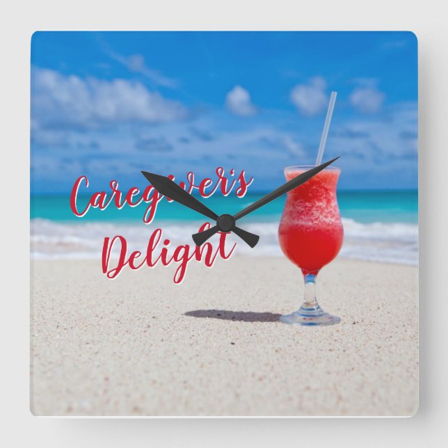 Caregiver's Delight Acrylic Wall Clock (Front)