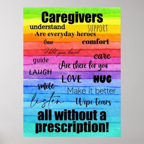 Caregivers Rainbow Poster