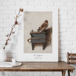 Carel Fabritius Goldfinch Dutch 1654 Fine Art Canvas Print