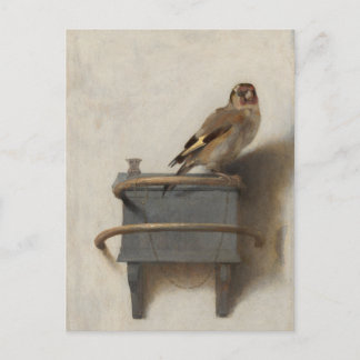 Carel Fabritius, The Goldfinch - 17th C. Fine Art Postcard
