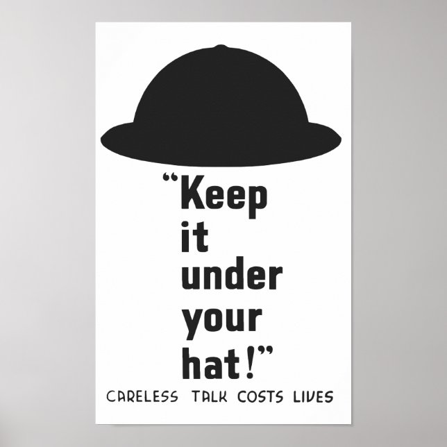 Careless Talk Costs Lives -- WW2 Poster (Front)