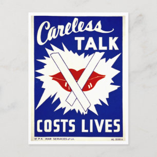 Careless Talk Postcard