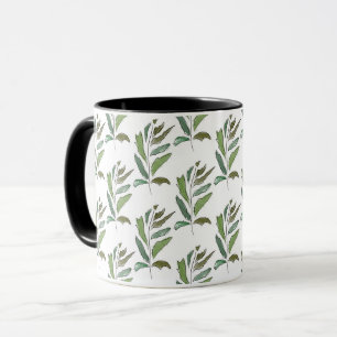 Careless twig in pastel colors on white. mug