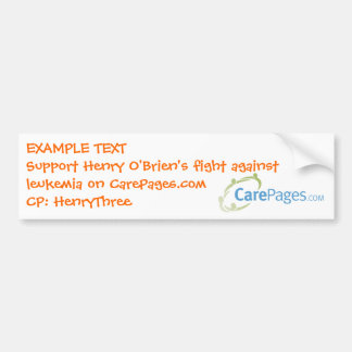CarePages.com Custom Bumper Sticker - Customized