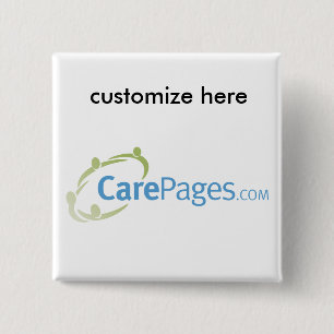 CarePages.com Custom Logo Magnet Pinback Button