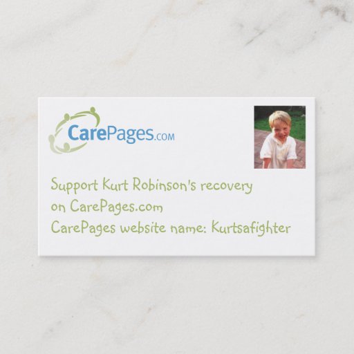 Customizable CarePages Custom Business-sized Cards Business Card Templates
