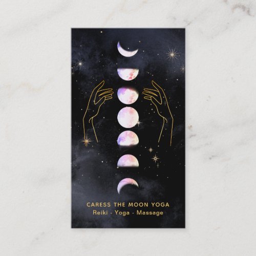  Caress The OPAL Moon Phases  Hands Celestial Business Card