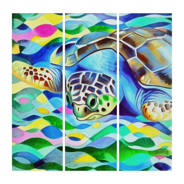 Caretta Caretta Turtle Cute And Colorful Art (Front)