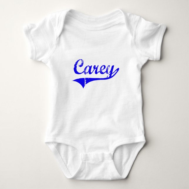Carey Surname Classic Style Baby Bodysuit (Front)