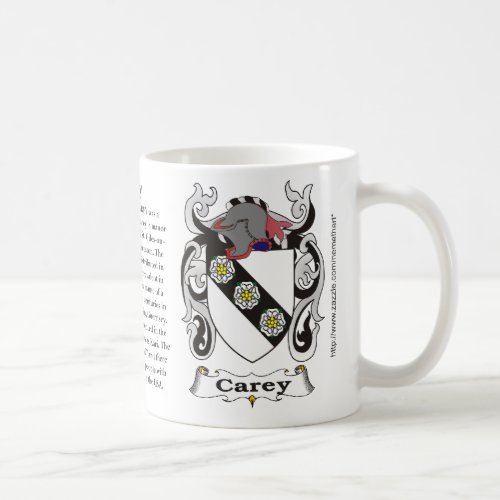 Carey the origin and meaning on a mug