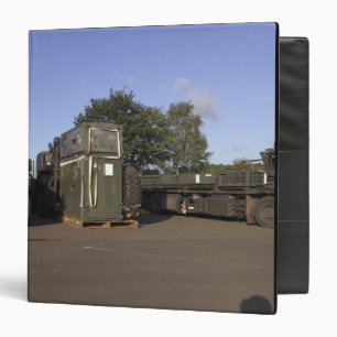 Cargo being prepared 3 ring binder