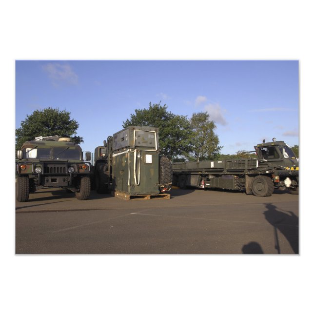 Cargo being prepared photo print (Front)