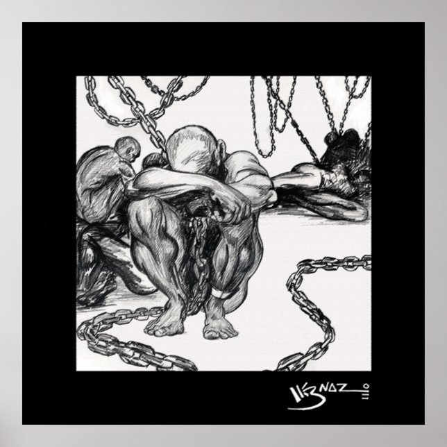Cargo - Black Art Canvas Print (Front)