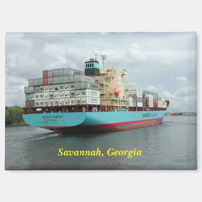 Cargo Container Ship Magnet (Front)