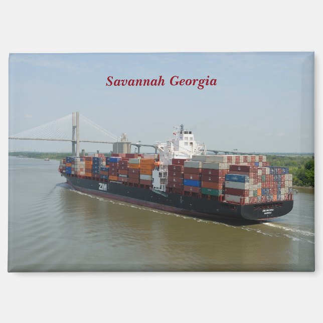 Cargo Container Ship Magnet (Front)