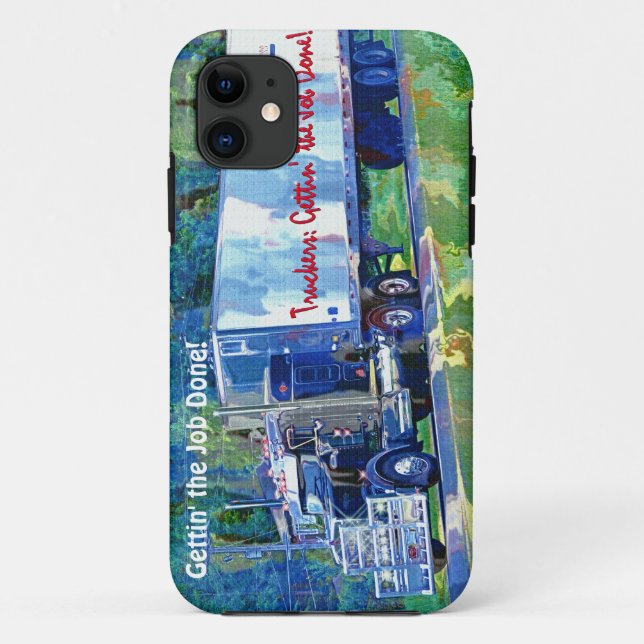 Cargo Hauling Freight Truck Driver's iPhone 5 Case (Back)