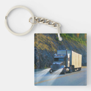 Cargo Lorry Art for Truck-lovers Keychain