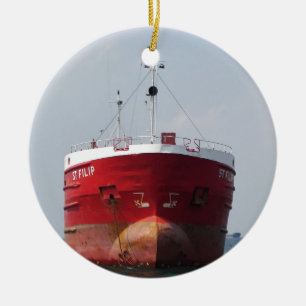 Cargo Ship St Filip Ceramic Ornament