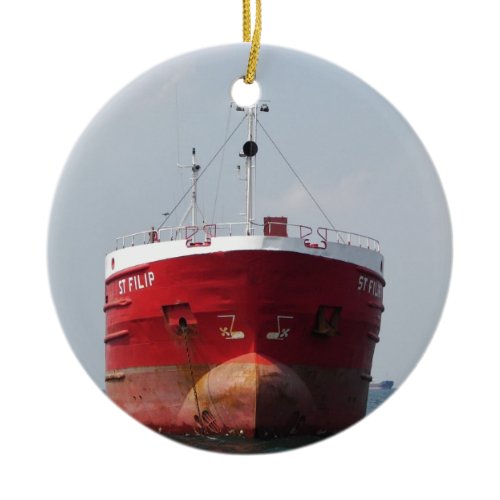 Cargo Ship St Filip Ceramic Ornament