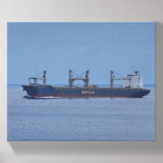 Cargo Ship Star Laguna Canvas Photo Tile