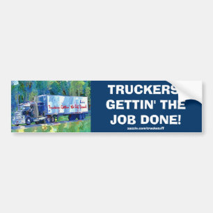 CARGO TRUCK BIG RIG TRUCKERS Bumper Sticker