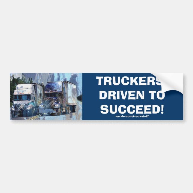 CARGO TRUCK BIG RIG TRUCKERS Bumper Sticker (Front)