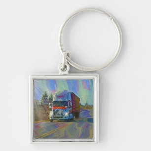 CARGO TRUCK BIG RIG TRUCKERS Gifts Keychain