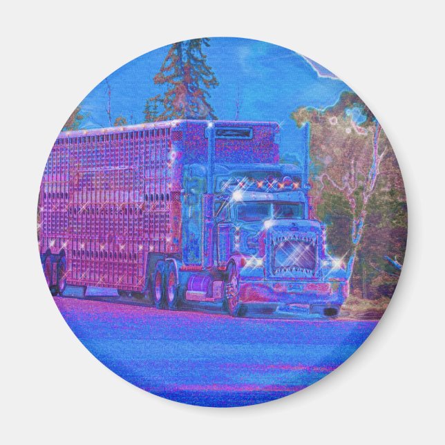 CARGO TRUCK BIG RIG TRUCKERS Gifts Magnet (Front)
