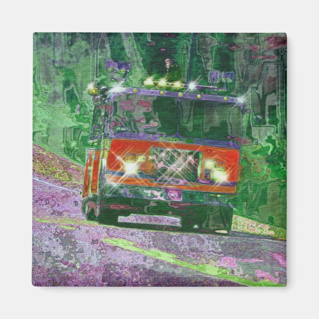 CARGO TRUCK BIG RIG TRUCKERS Gifts Magnet (Front)