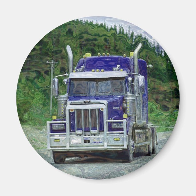 CARGO TRUCK BIG RIG TRUCKERS Gifts Magnet (Front)