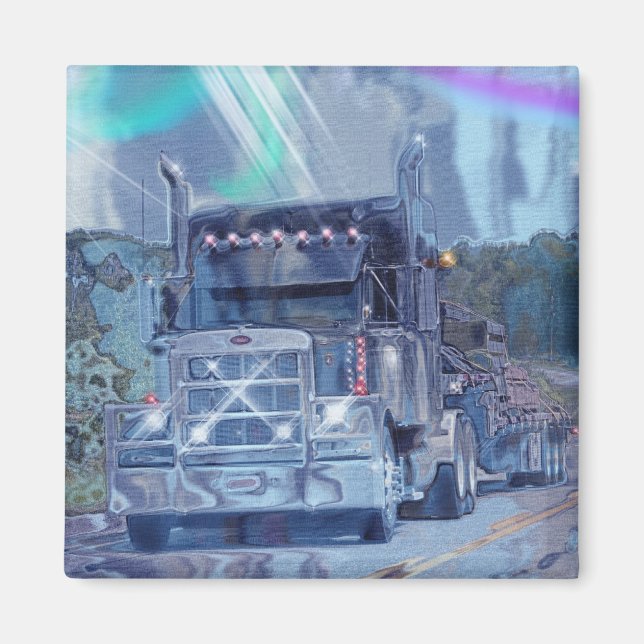 CARGO TRUCK BIG RIG TRUCKERS Gifts Magnet (Front)