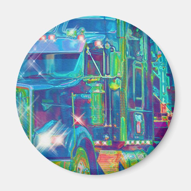 CARGO TRUCK BIG RIG TRUCKERS Gifts Magnet (Front)