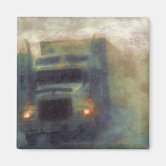 CARGO TRUCK BIG RIG TRUCKERS Gifts Magnet (Front)