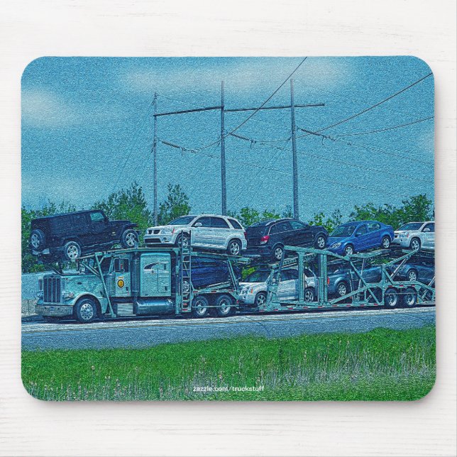 CARGO TRUCK BIG RIG TRUCKERS Mousepad (Front)