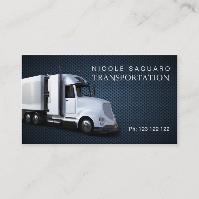 Cargo Truck Transportation Business Card (Front)