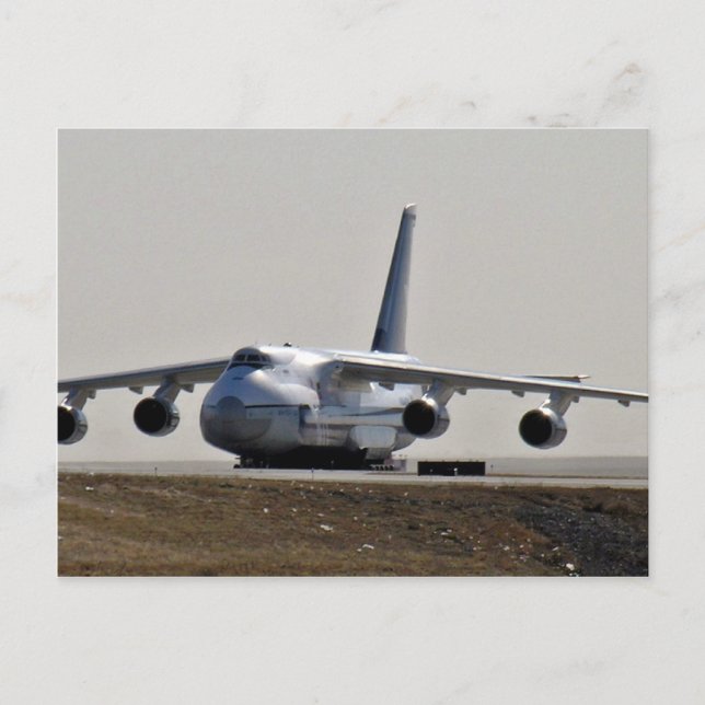 cargolifter plane in airport postcard (Front)