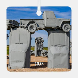 Carhenge, Alliance, Nebraska, Stonehenge replica Metal Ornament