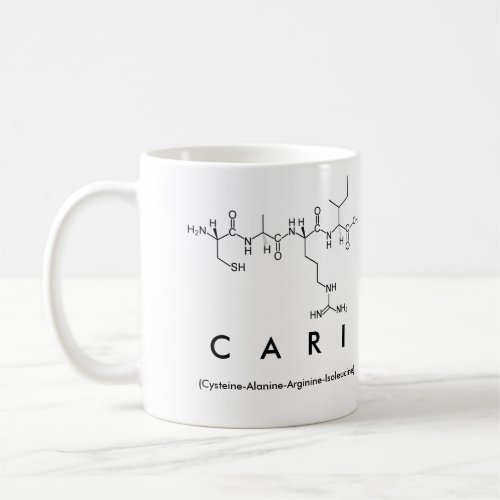 Cari peptide name mug