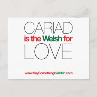 CARIAD POSTCARD