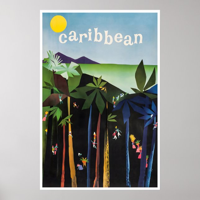 Caribbean Art Travel Poster Home Dancing Wall (Front)