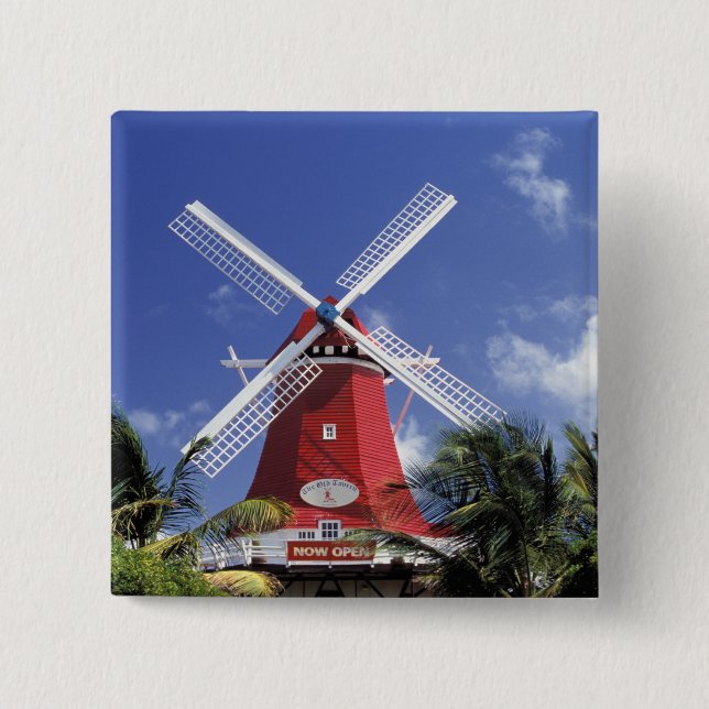 Caribbean, Aruba. Old Mill, converted into 'Mill Button (Front)