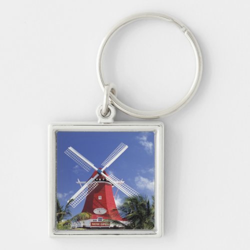 Caribbean Aruba Old Mill converted into Mill Keychain