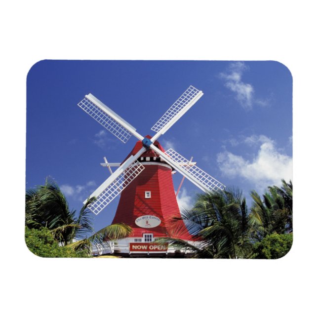 Caribbean, Aruba. Old Mill, converted into 'Mill Magnet (Horizontal)