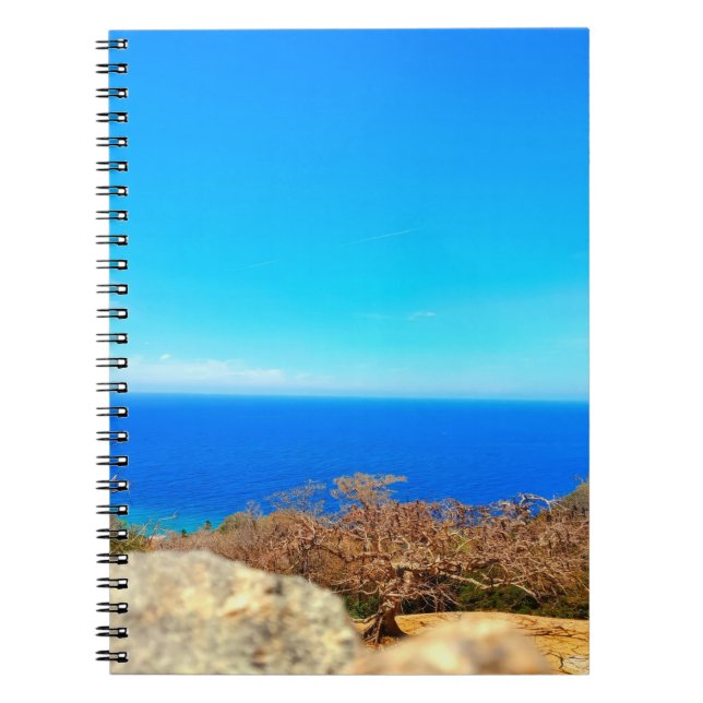 Caribbean Azure Bliss – Ruled Notebook (Front)
