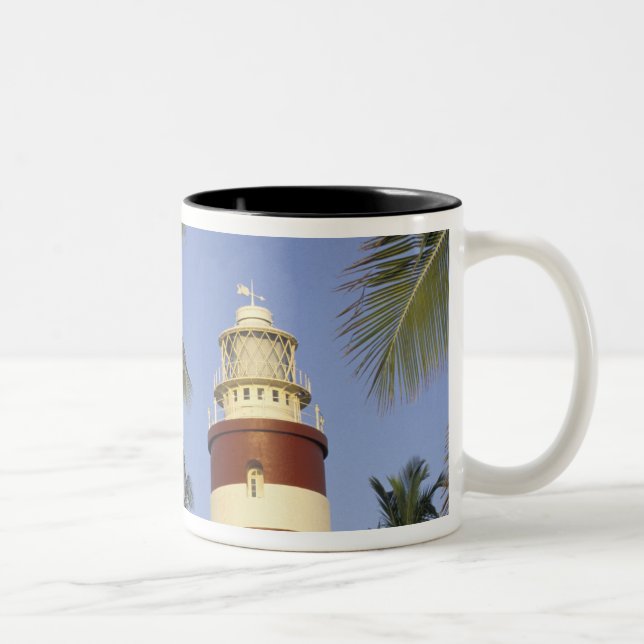 Caribbean, Bahamas, Abaco, Elbow Cay. Hopetown Two-Tone Coffee Mug (Right)