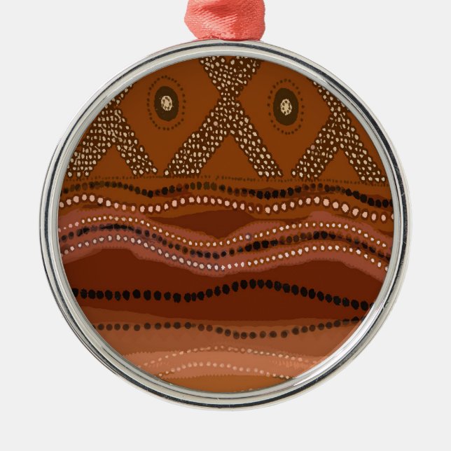 Caribbean Batik - Small Metal Ornament (Front)