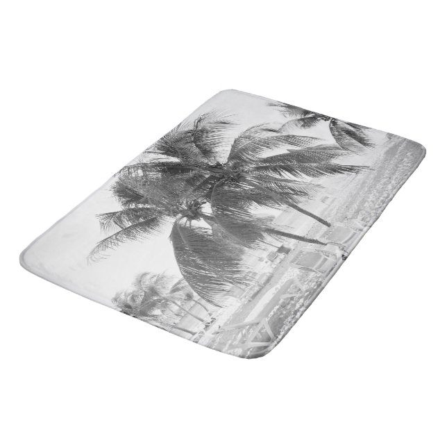 Caribbean Beach Bliss 8 #travel #art Bath Mat (Angled)