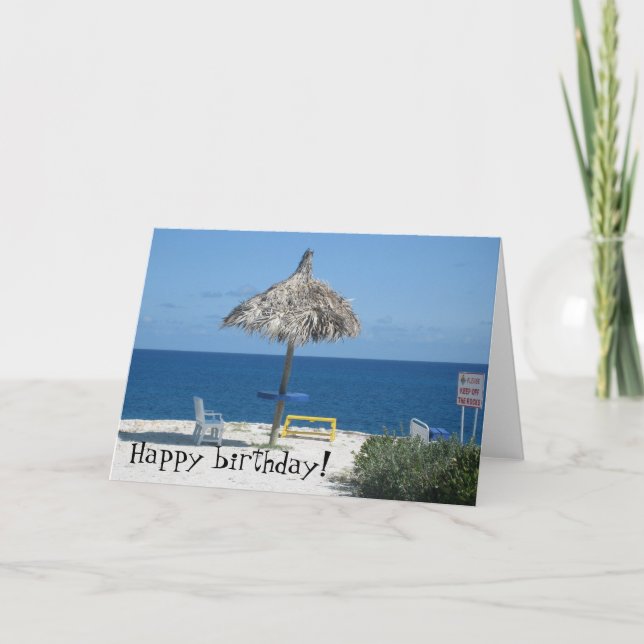 Caribbean beach card (Front)