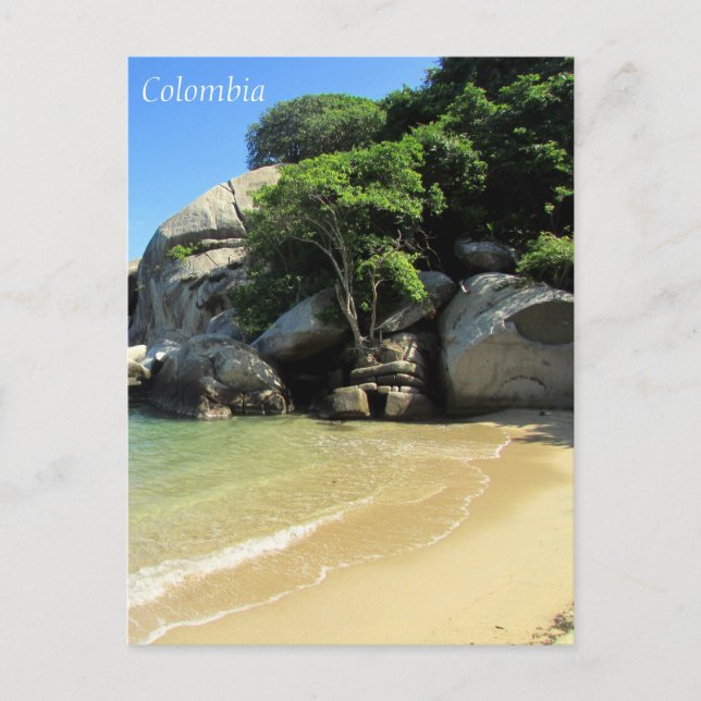 caribbean beach colombia postcard (Front)