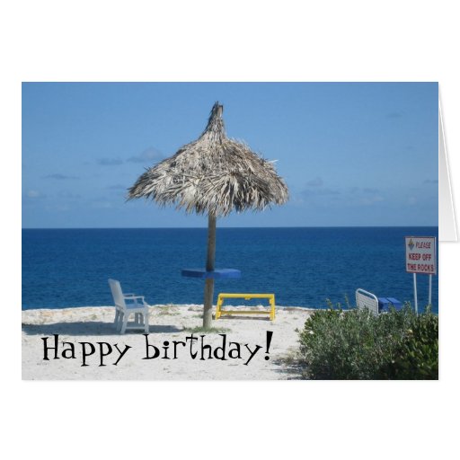 Caribbean beach greeting card | Zazzle